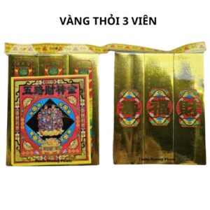 Vàng thỏi hoa 3 viên