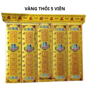 Vàng thỏi hoa 5 viên