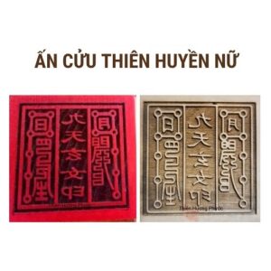 Ấn cửu thiên huyền nữ gỗ thị
