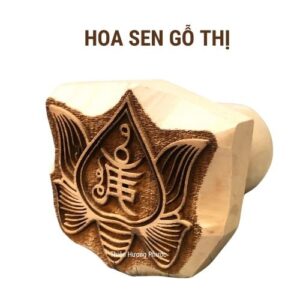 Ấn triện gỗ thỊ hoa sen