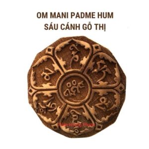 Ấn triện gỗ thị om mani padme hum