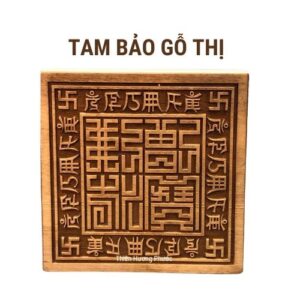 Ấn triện gỗ thị tam bảo chứng minh