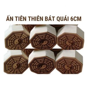 Ấn tiên thiên bát quái gỗ thị