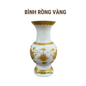 Bình rồng vàng 1 cái