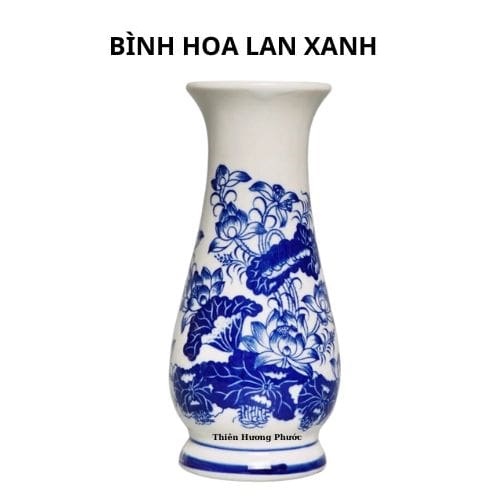 Bình hoa lan xanh 1 cái