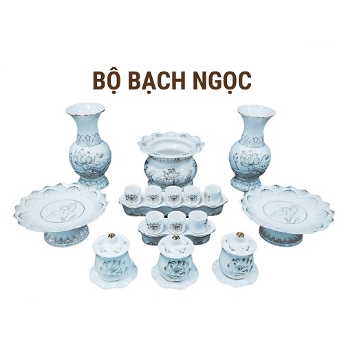 Bộ thờ cúng bạch ngọc 1 bộ