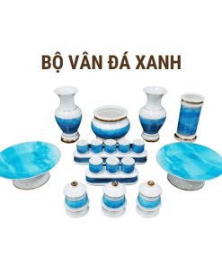 Bộ thờ cúng vân đá xanh 1b