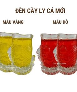 Đèn cầy ly cá 1 cặp