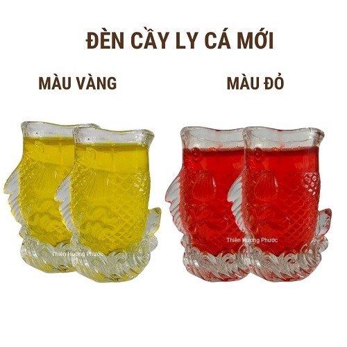 Đèn cầy ly cá 1 cặp