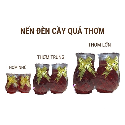 Đèn cầy nến quả thơm 1 cặp Đèn cầy nến quả thơm 1 cặp