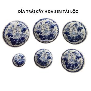 Dĩa trái cây hoa sen tài lộc 1 cái