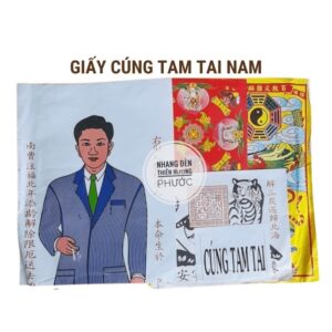 Giấy cúng tam tai nam 1 bộ