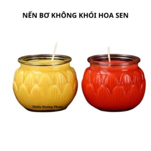 Nến ly bơ hủ tròn 1c