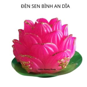 Nến sen bình an dĩa 1 bộ