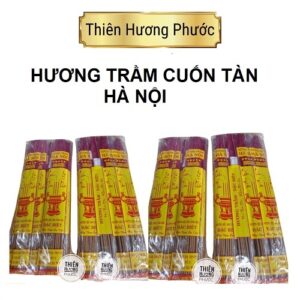 Nhang trầm bắc cuốn tàn nhãn vàng