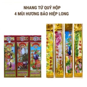 Nhang ông câu tứ quý hộp vuông