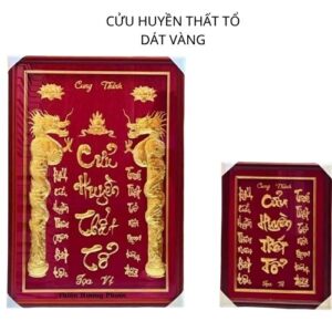 Bài vị cửu huyền thất tổ dát vàng 1