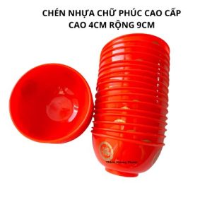 Chén nhựa chữ phúc