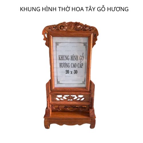 Khung hình hoa tây gỗ hương