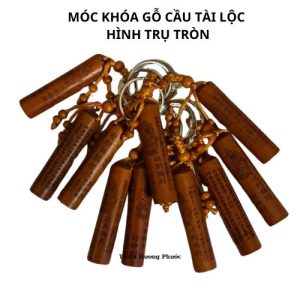 Móc khóa gỗ cầu tài lộc