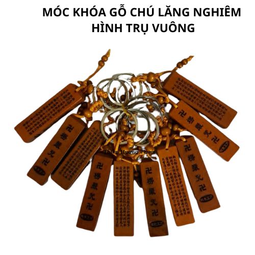 Móc khóa gỗ chú lăng nghiêm