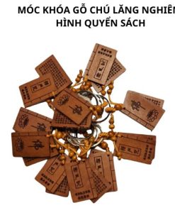 Móc khóa gỗ chú lăng nghiêm