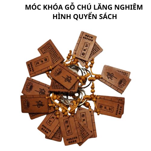 Móc khóa gỗ chú lăng nghiêm