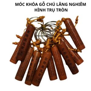 Móc khóa gỗ chú lăng nghiêm