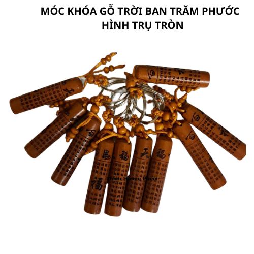 Móc khóa gỗ trời ban trăm phước