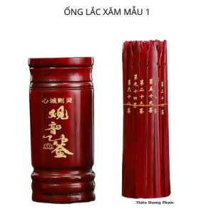 Ống lắc xăm gỗ tre