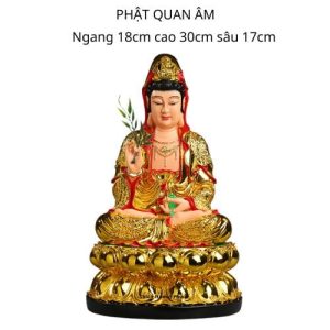 Tượng phật quan âm mạ vàng